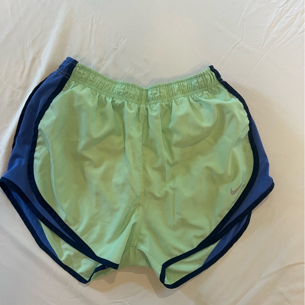 Nike Lime and Navy Running Shorts
